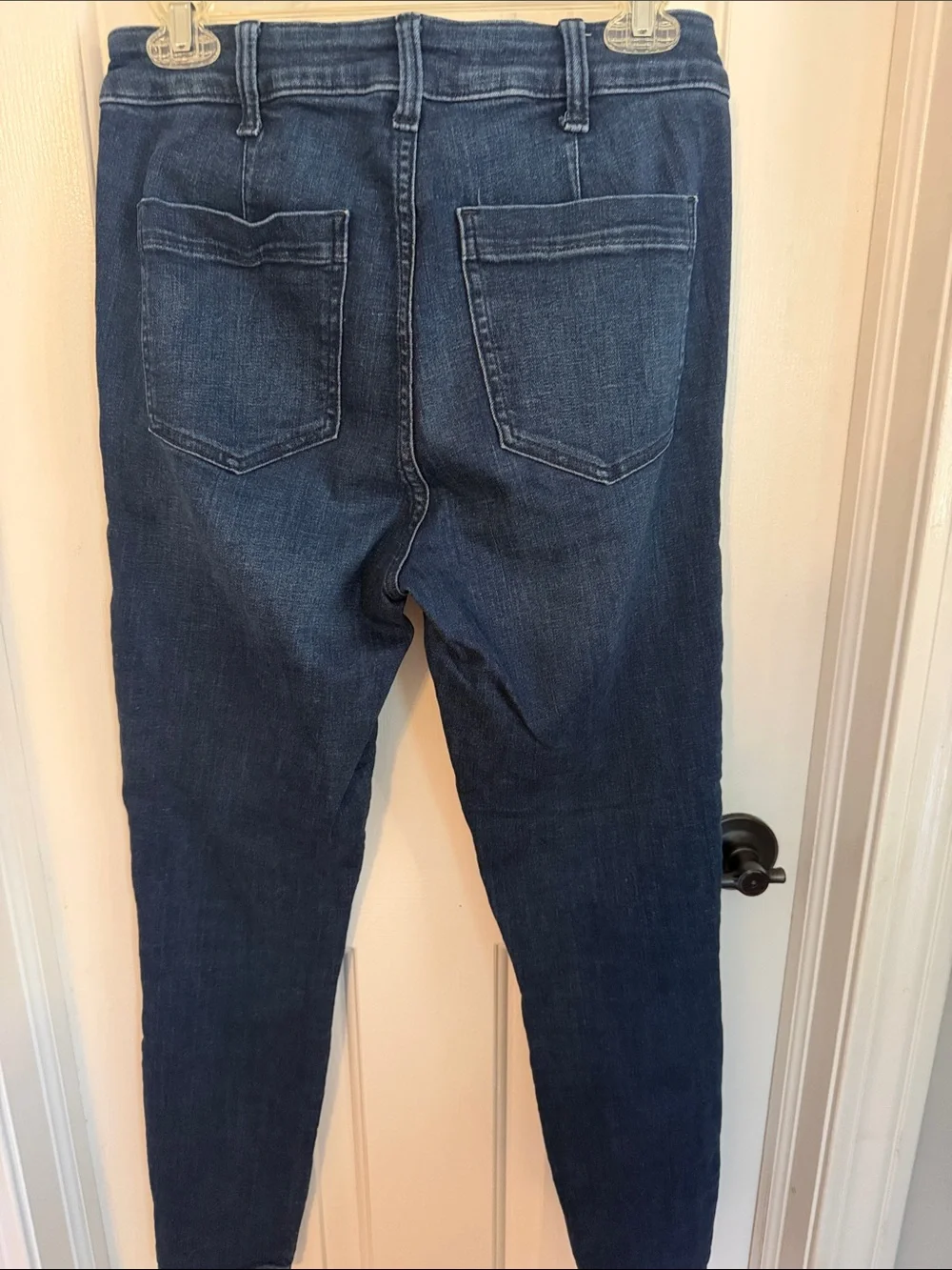 GAP Dark Navy High-Rise Jeans with Silver Button Details